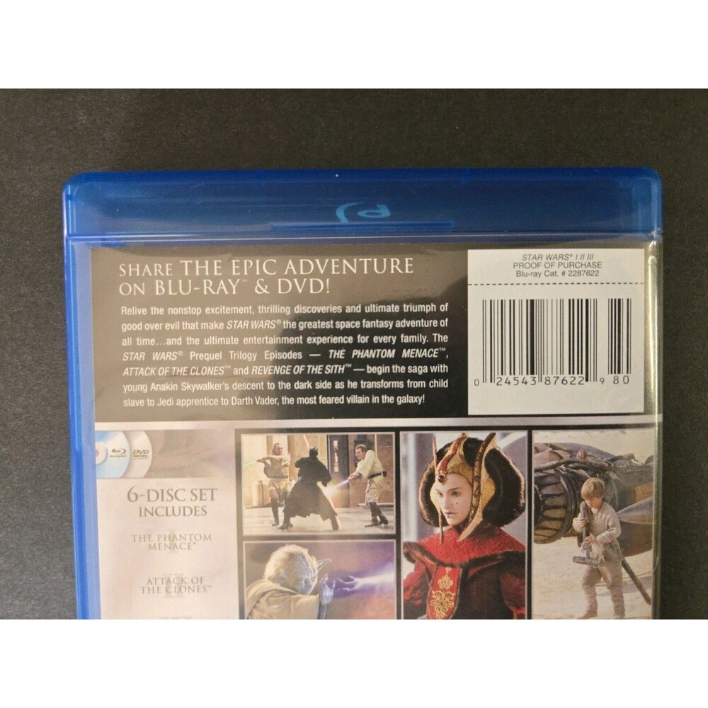 Star Wars Blu Ray And DVD 6 Disc Set 2013 1-3 Pre Owned Very Good Condition - Picture 8 of 10